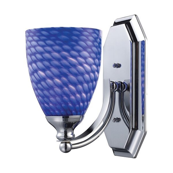 Mix and Match Vanity 1-Light Wall Lamp in Chrome with Sapphire Glass, Elk Lighting, Mfr#: 570-1C-S